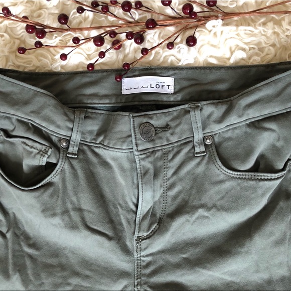 LOFT Olive Green Pants - Picture 2 of 5